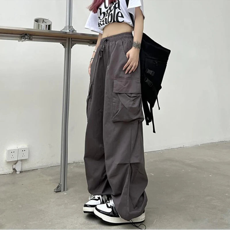 Wide-Leg Cargo Pants