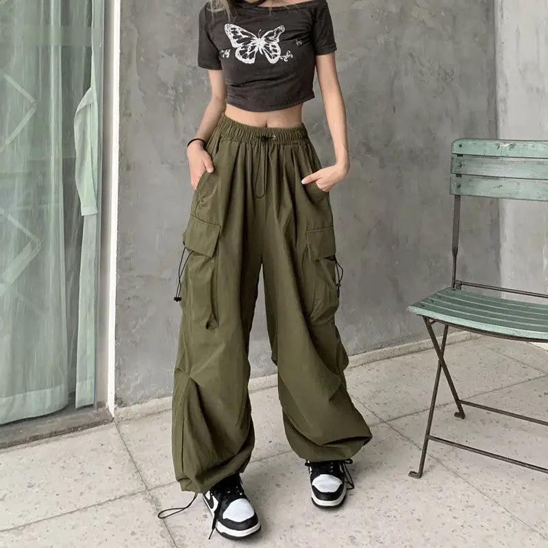 Wide-Leg Cargo Pants