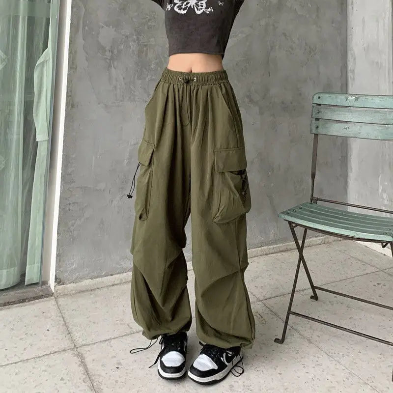 Wide-Leg Cargo Pants