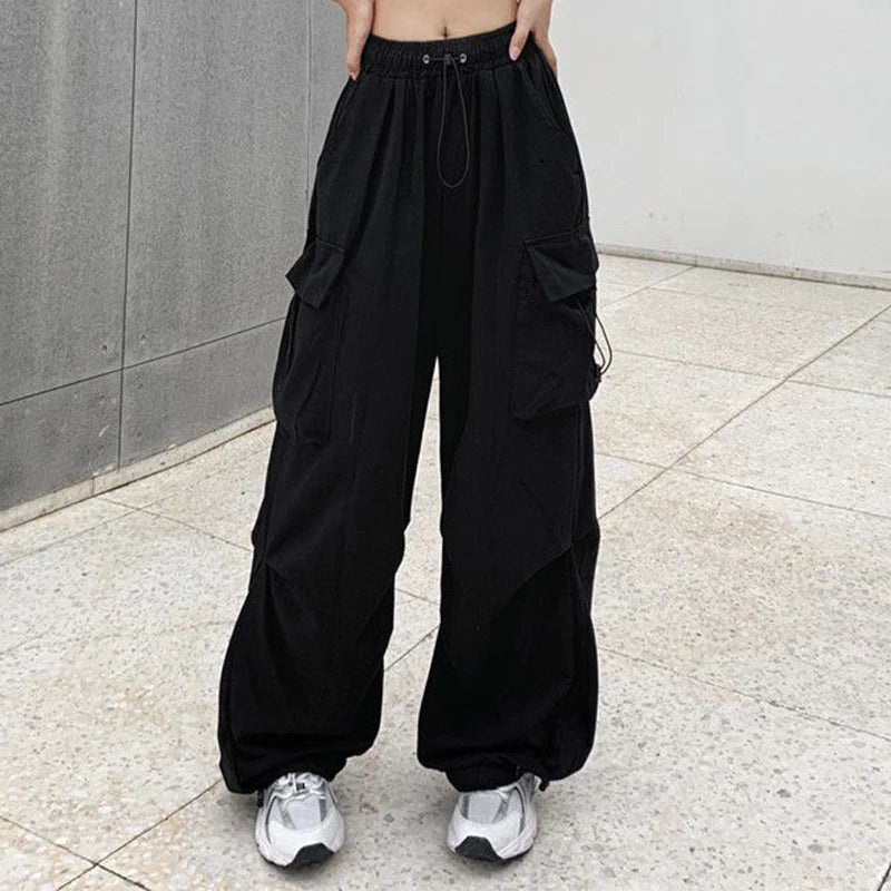 Wide-Leg Cargo Pants