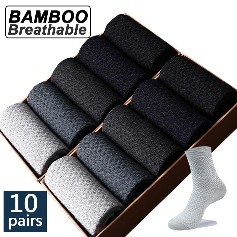 10-Pair Bamboo Breathable Socks