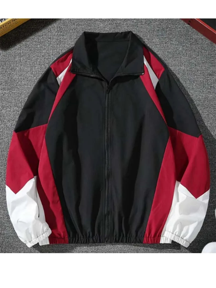 Retro Color-Block Windbreaker