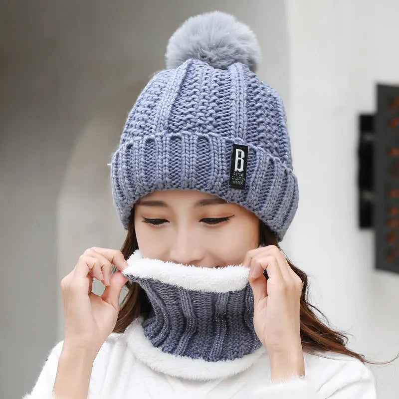 Knit Beanie &amp; Neck Warmer Set