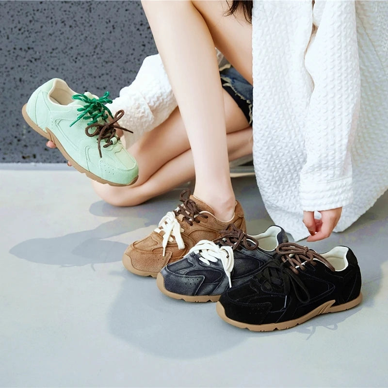 Casual Soft Lace-Up Sneakers
