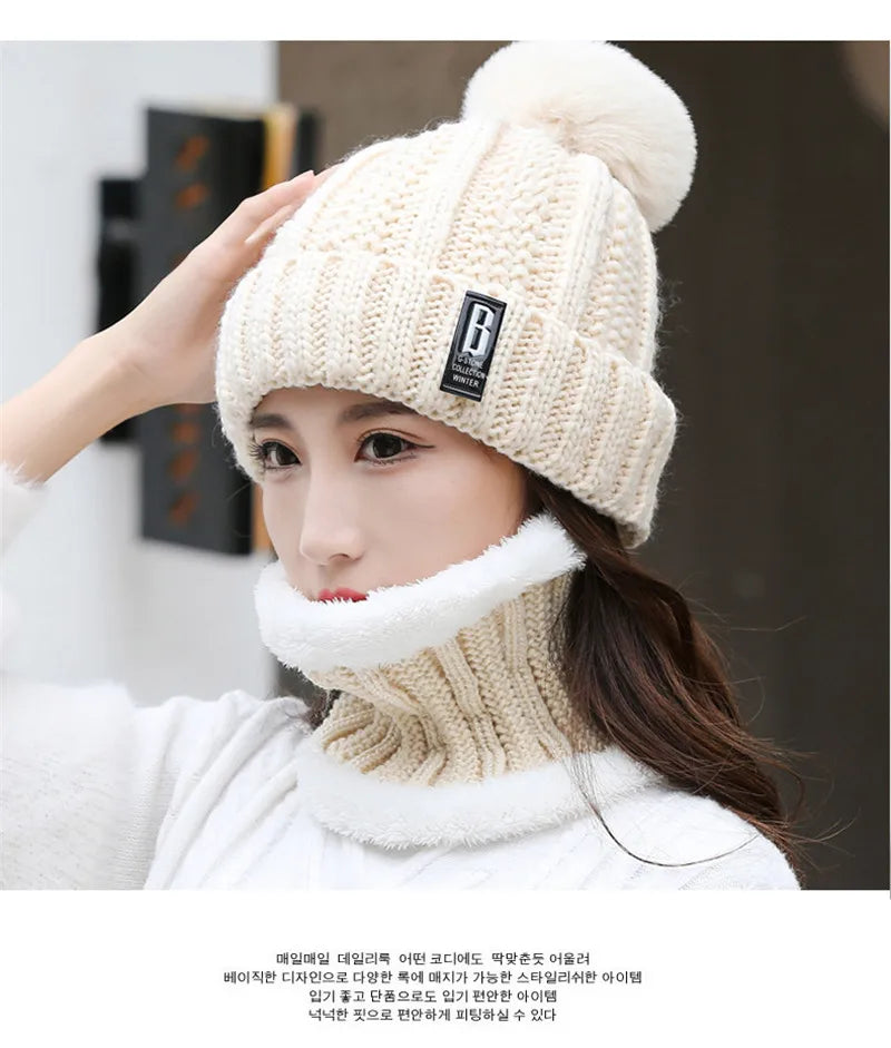Knit Beanie &amp; Neck Warmer Set