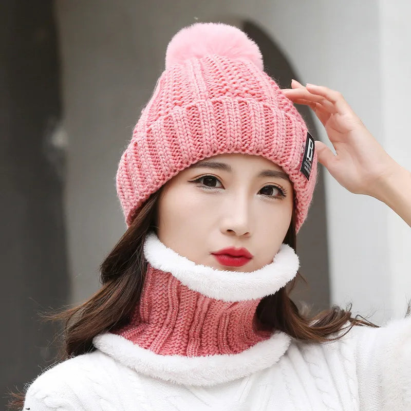 Knit Beanie &amp; Neck Warmer Set