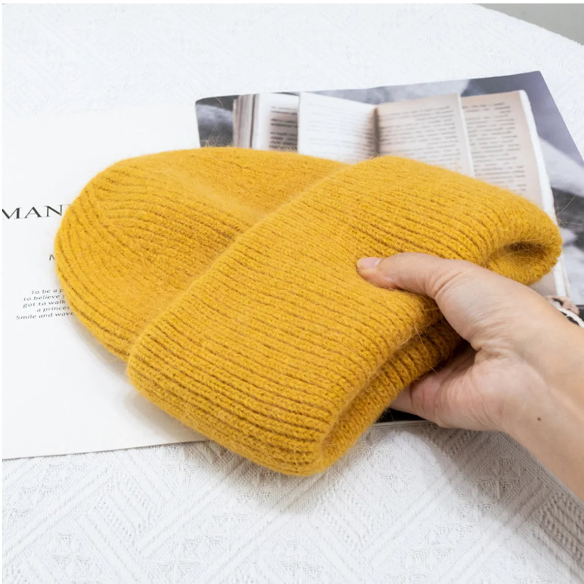 Soft Knit Fluffy Beanie