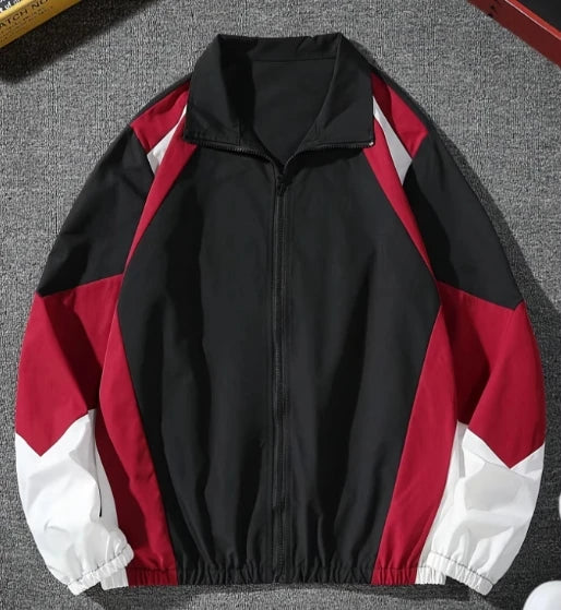 Retro Color-Block Windbreaker