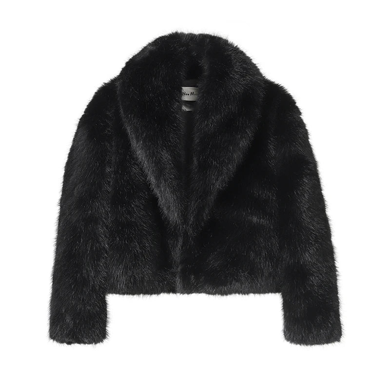 Fur Jacket Vintage Chic Overcoat