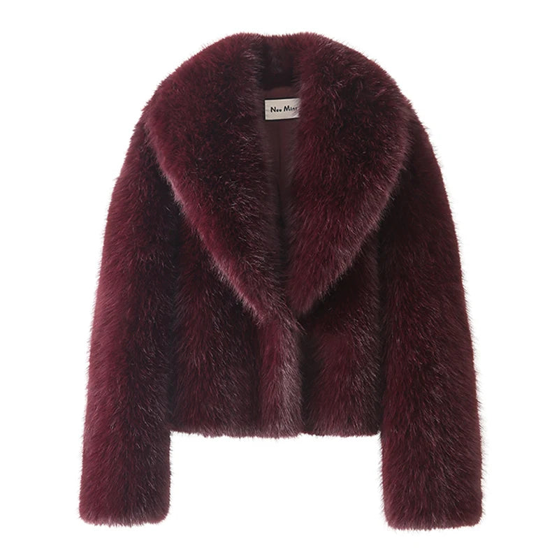 Fur Jacket Vintage Chic Overcoat
