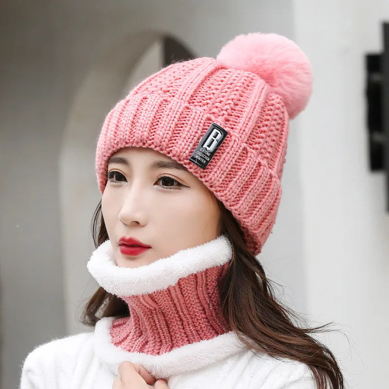 Knit Beanie &amp; Neck Warmer Set